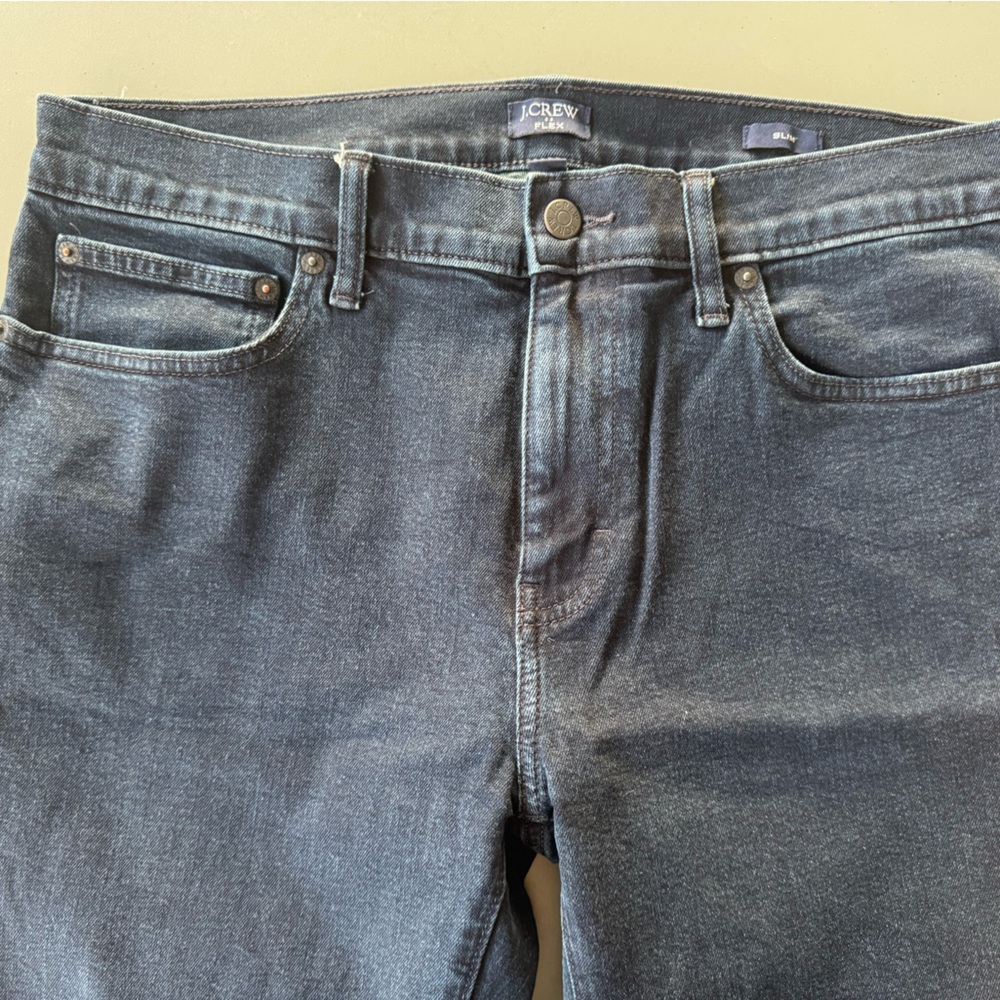 J. Crew Men's Dark Wash Relaxed Slim Jeans